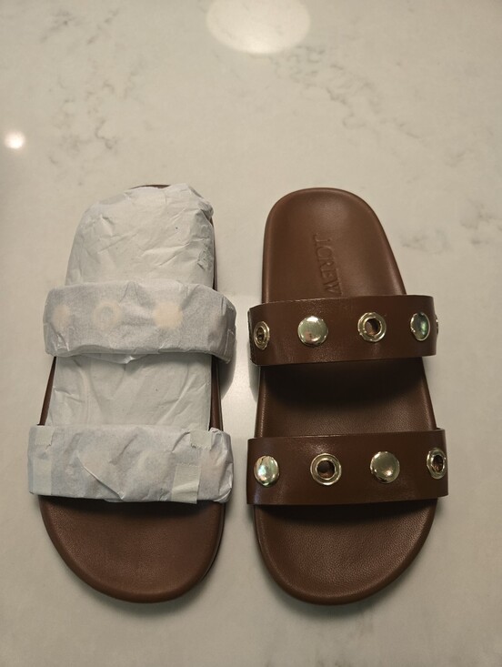 Belted Sandals In Leather For Women | J.Crew J.CREW Kira Slide Sandals - Size 6